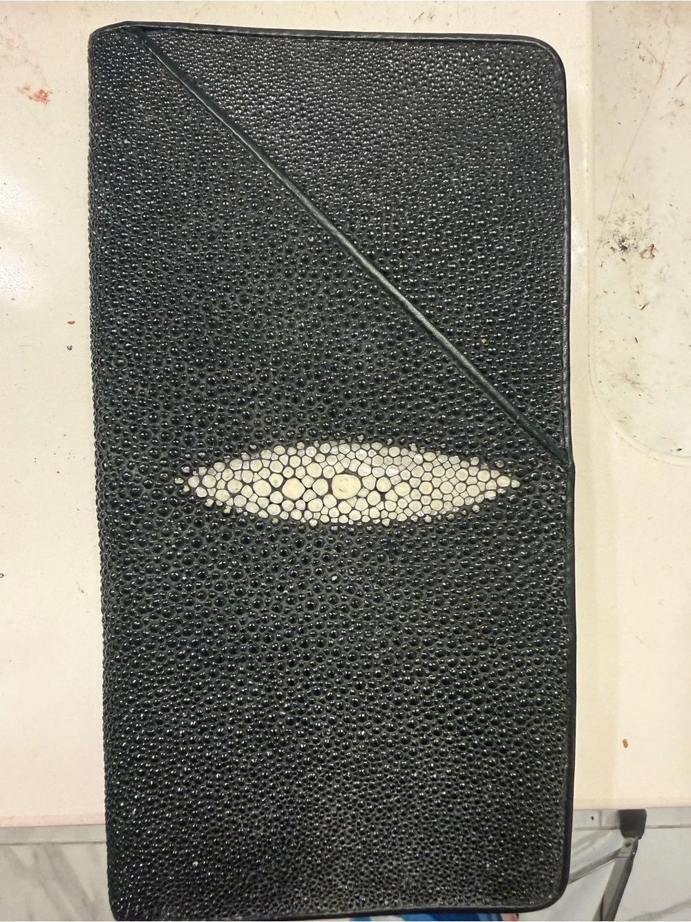 Croton Black Wallet with White Logo Accent - Picture 1 of 9